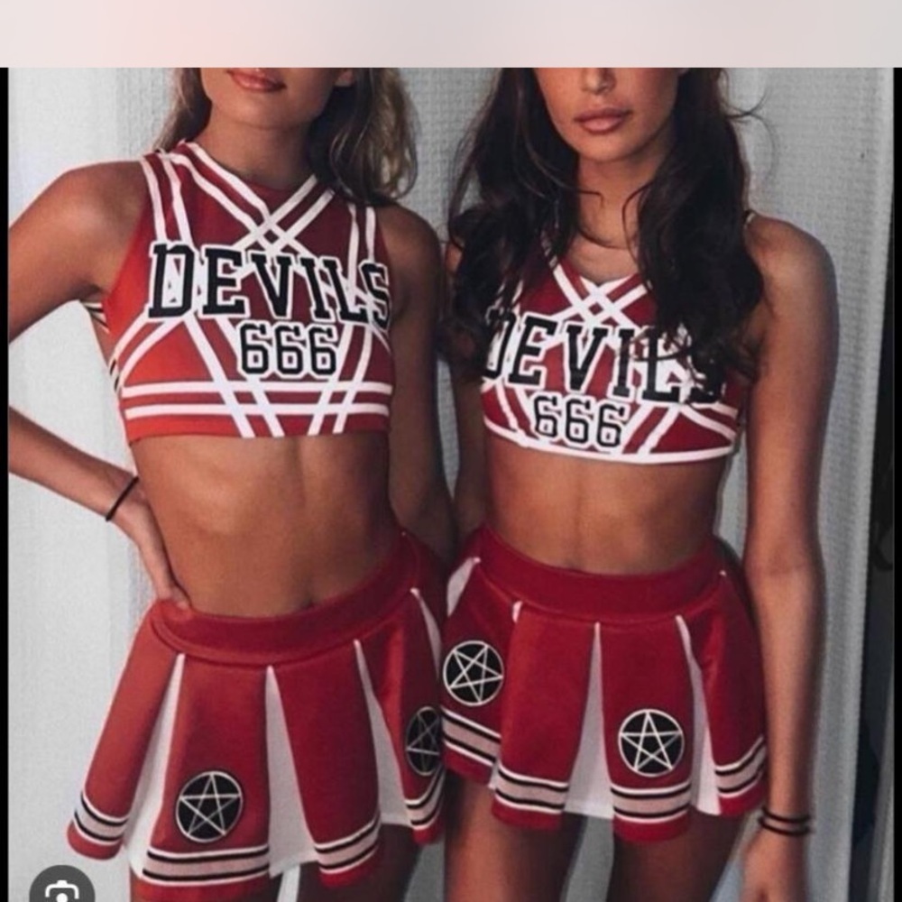 Dolls Kill Red and White Cheer Set